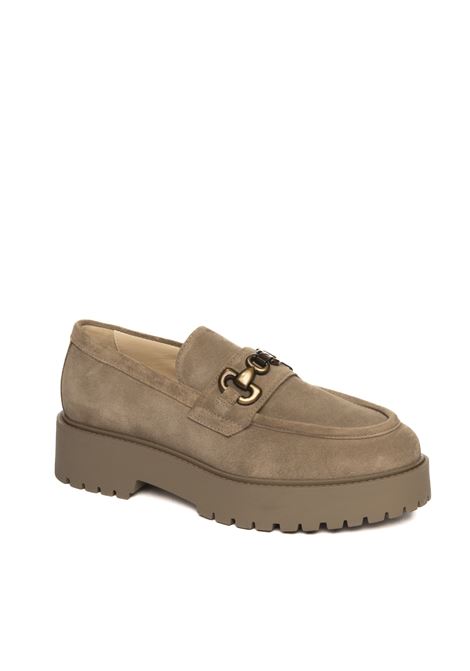 Mocassino camoscio taupe NERO GIARDINI | 411390AROLDVELO-501